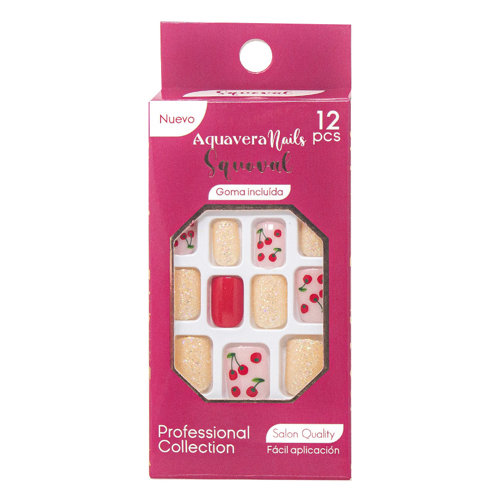 Uñas Postizas Modelo Squoval 8
