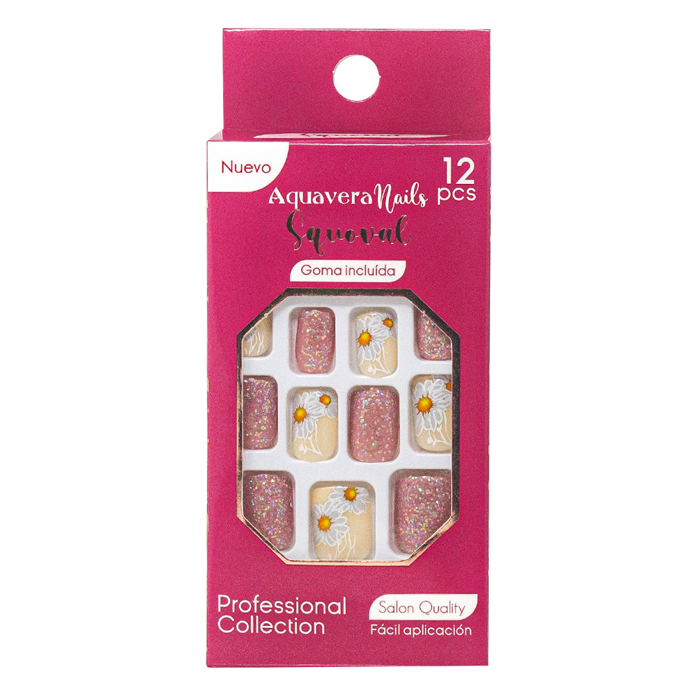 Uñas Postizas Modelo Squoval 9