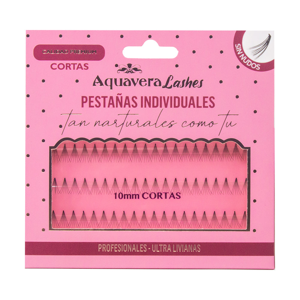 Pestañas Punto por Punto Sin Nudos Cortas