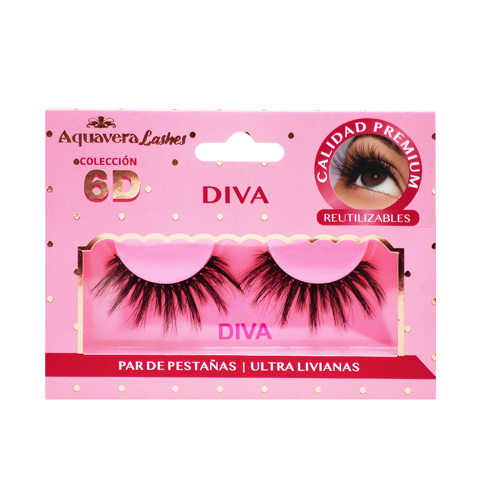 Par de Pestañas 6D Diva