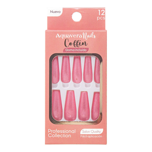 Uñas Postizas Modelo Coffin 4