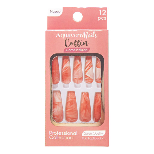 Uñas Postizas Modelo Coffin 5