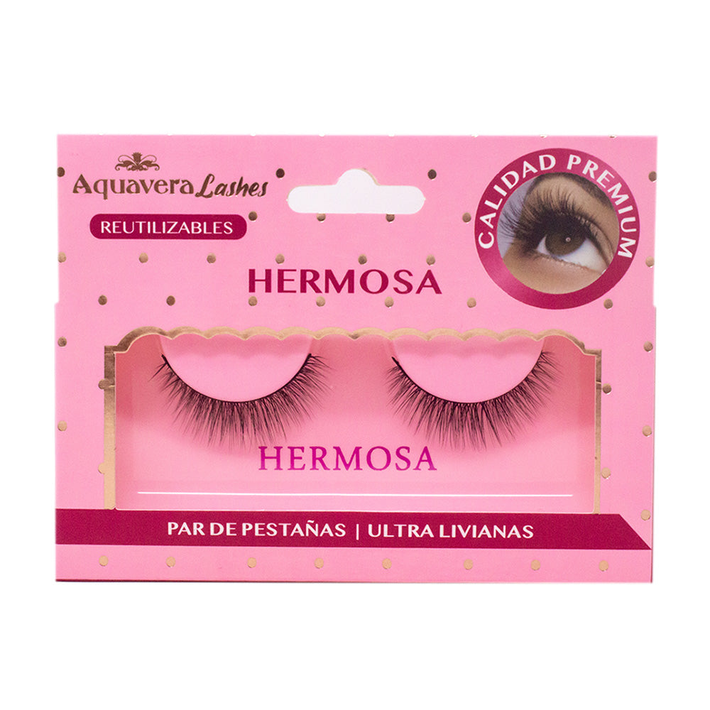 Par de Pestañas Naturales Hermosa