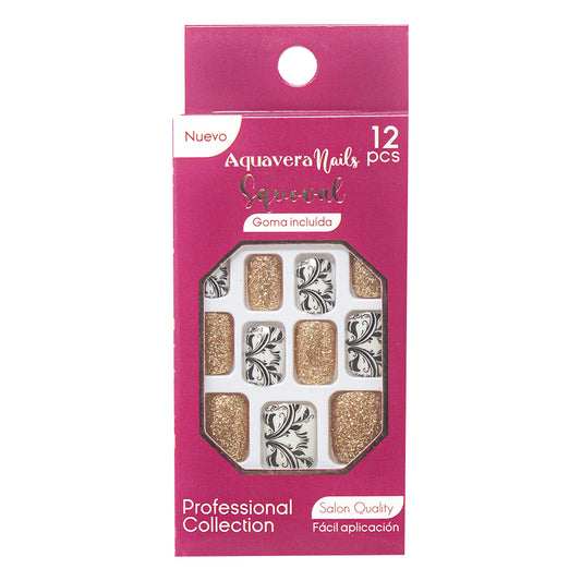 Uñas Postizas Modelo Squoval 10