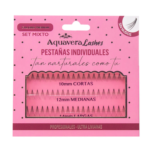 Pestañas Punto por Punto Sin Nudos Mixtas